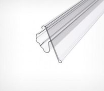Полочные ценникодержатели, Ценникодержатели на профильные полки, LST. Продажа POS-материалов от производителя по низким ценам. Подберем ценникодержатели для Ваших стеллажей, о - Ценникодержатель профильных полок LST-39 дл.988 мм прозрачный